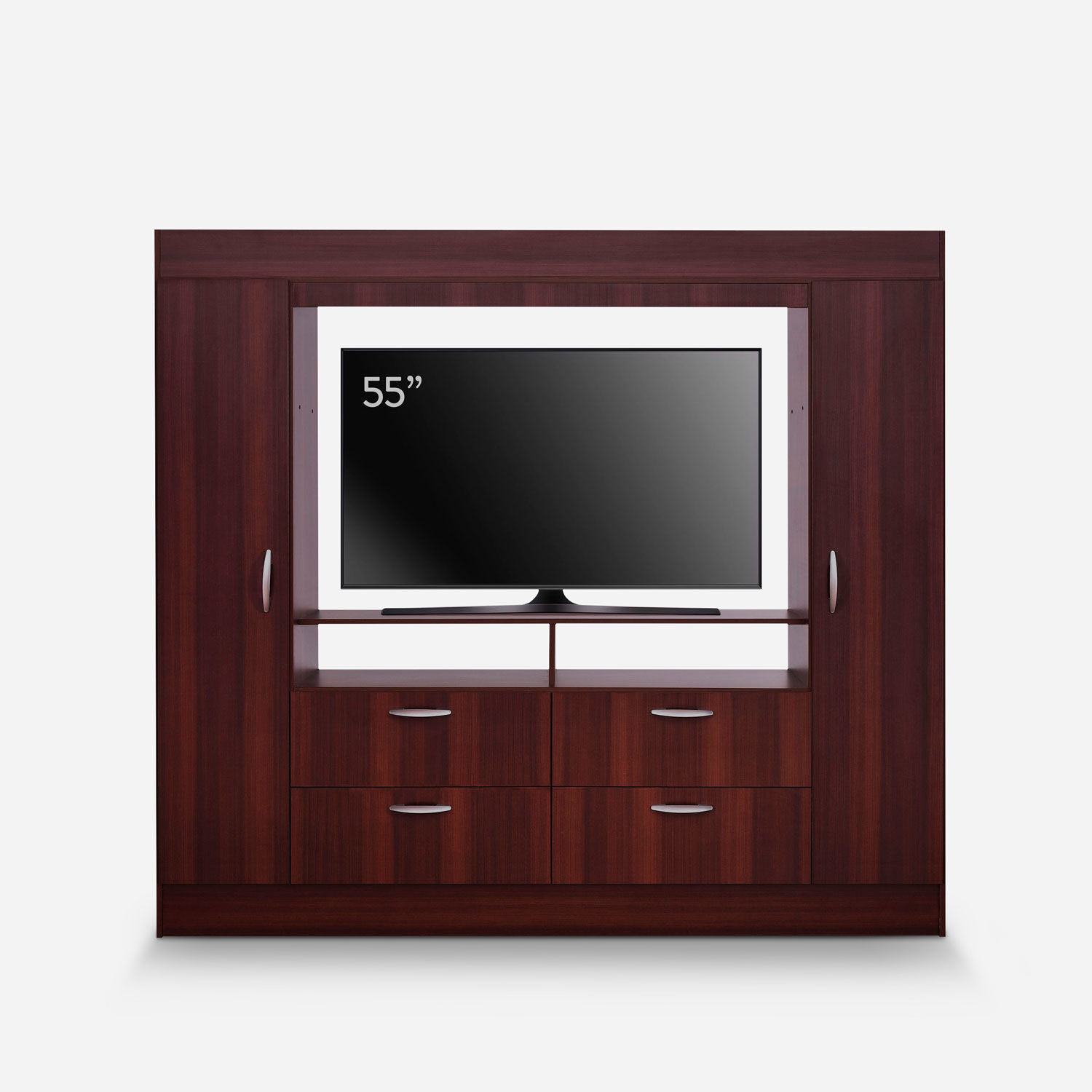 Clóset 2 Puertas 4 Cajones Baker TV 55" Chocolate