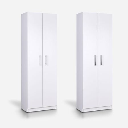 Set de Ba&ntilde;o Organizadores 2 Puertas Blanco