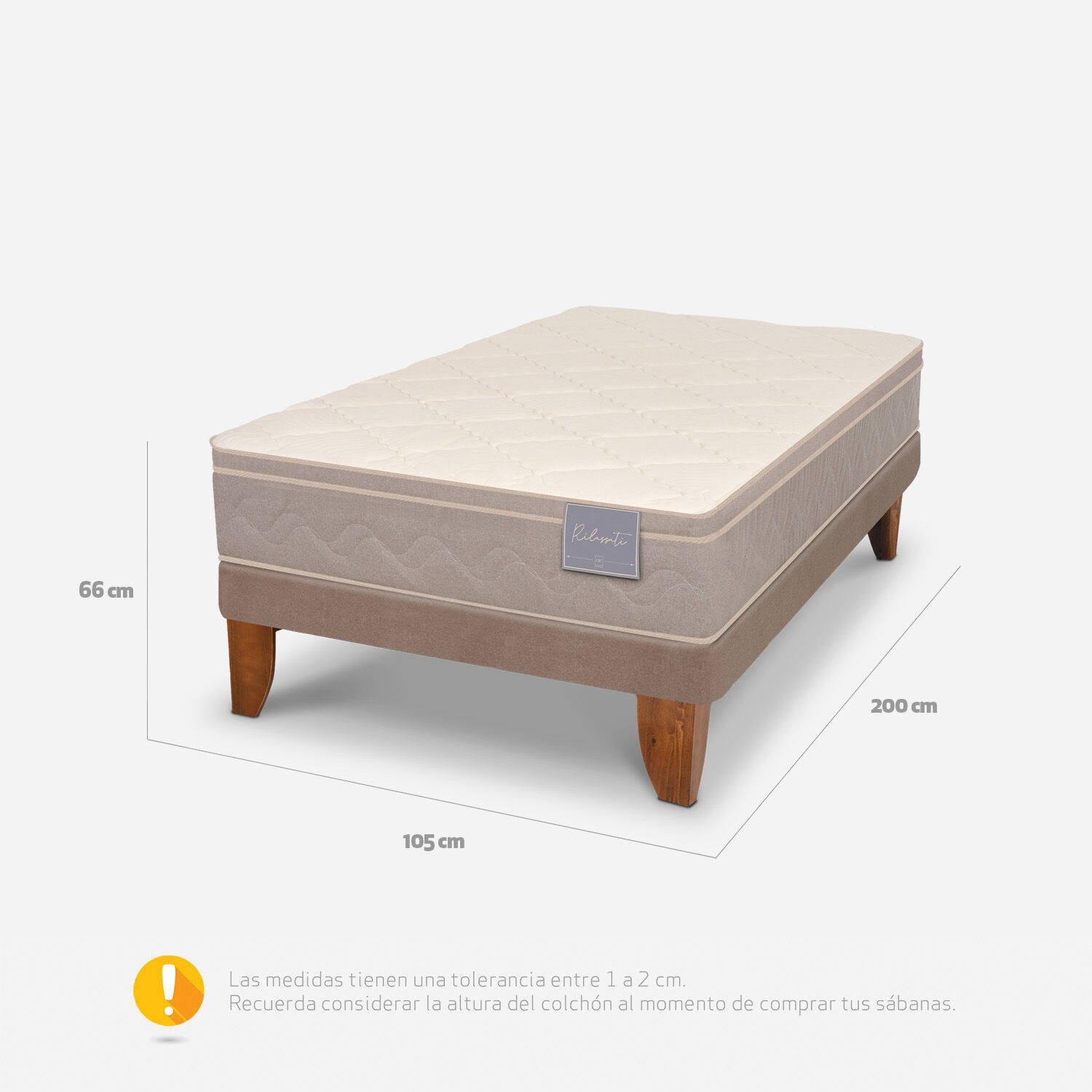 Cama Europea 1,5 Plazas Rilassati