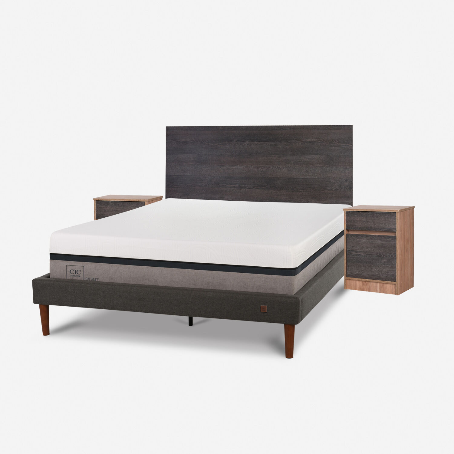 Cama Europea Curve 2 Plazas Balance + Set Espresso