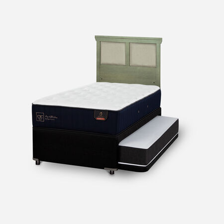 Cama Nido Diván Premium + Respaldo Torino Olivo
