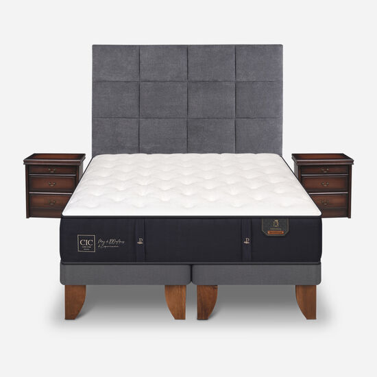 Cama Europea 2 Plazas Premium Base Dividida + Set Támesis