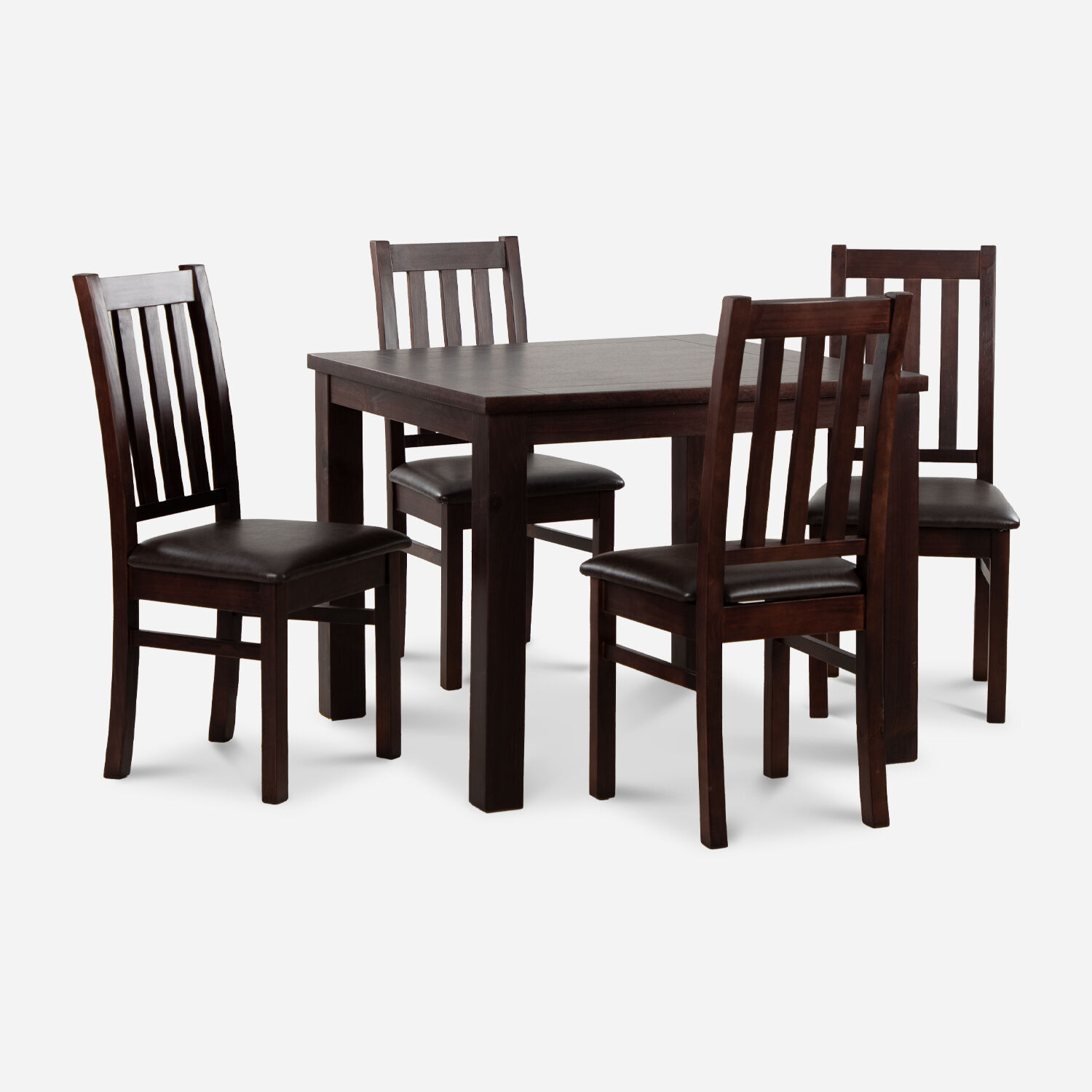 Comedor 4 Sillas &Ntilde;uble Chocolate - Caf&eacute;