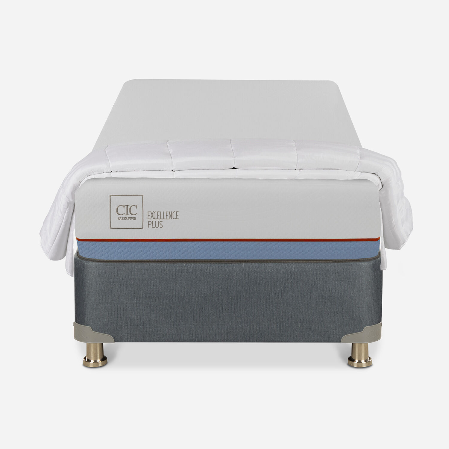 Cama Americana 1 Plaza Excellence Plus + Plum&oacute;n