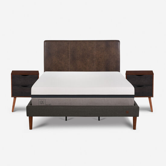 Cama Europea Curve King Balance + Set Baker