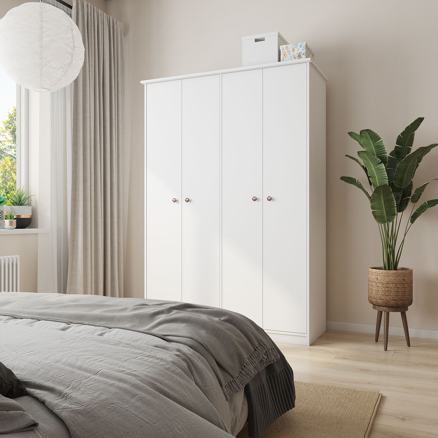 Cl&oacute;set 4 Puertas Blanco Lucerna