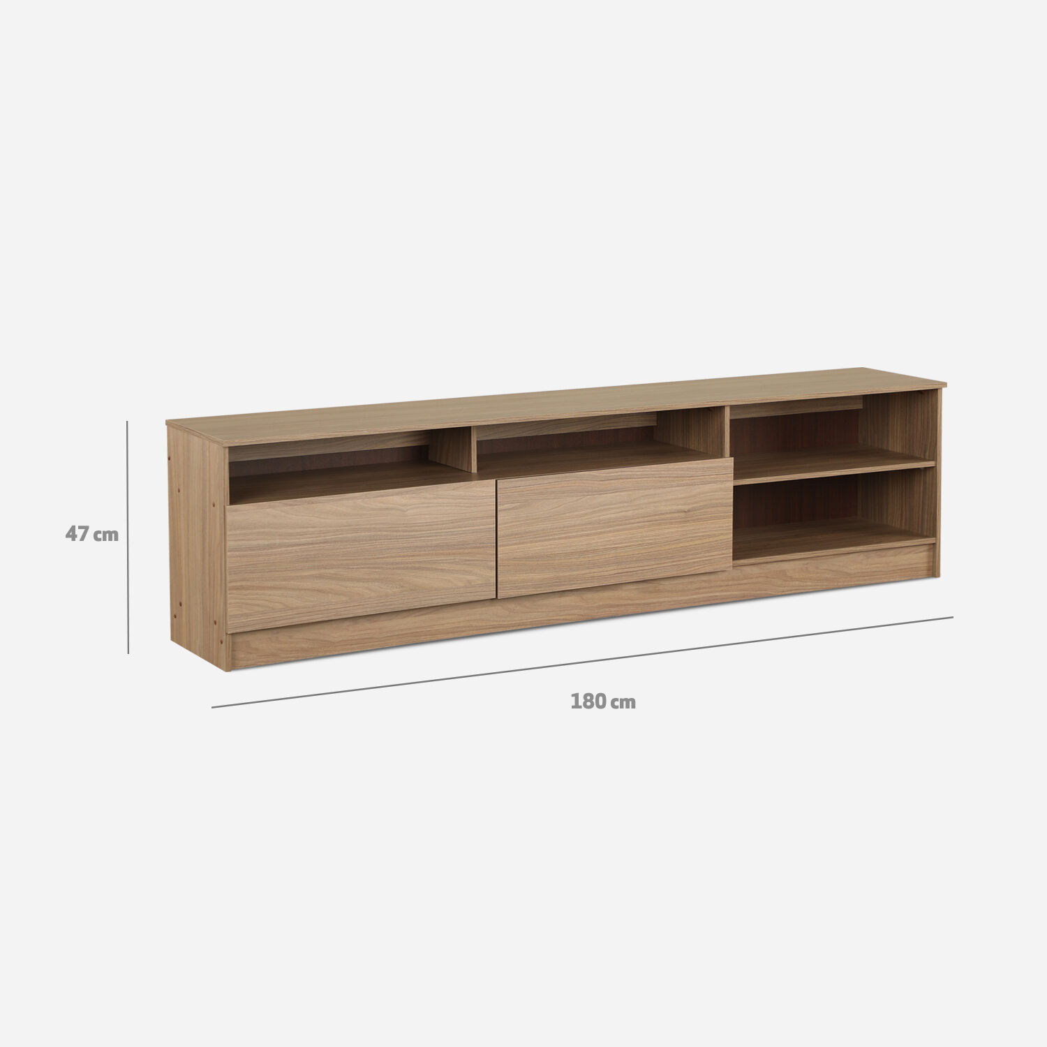 Rack Standford 2 Puertas 2 Repisas Nogal