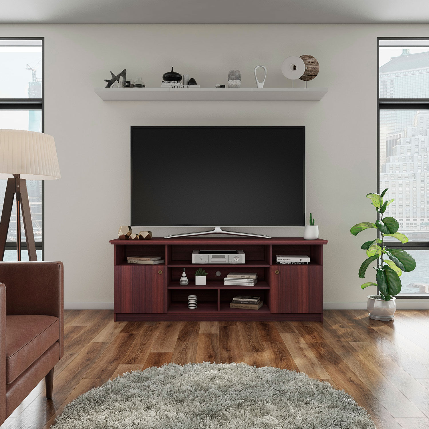 Rack Tv 70" Cl&aacute;sico Wengue