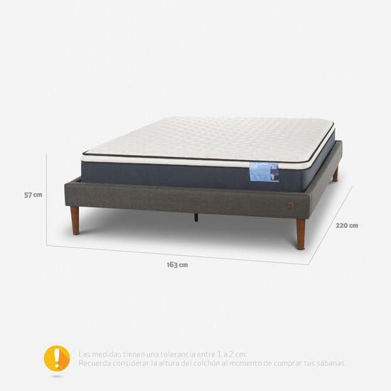 Cama Europea Curve 2 Plazas Excellence Plus 