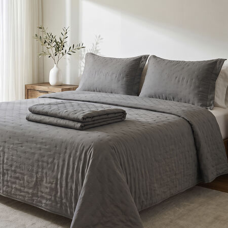 Quilt King Microfibra Gris