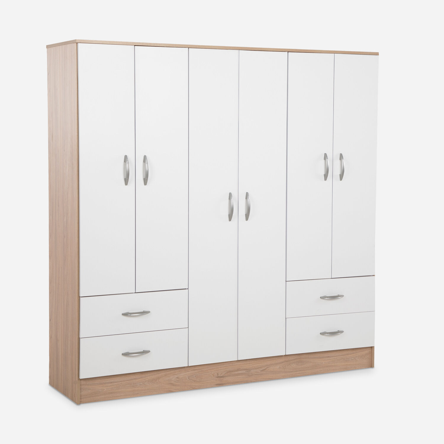 Cl&oacute;set Maipo 6 Puertas 4 Cajones Olmo Blanco