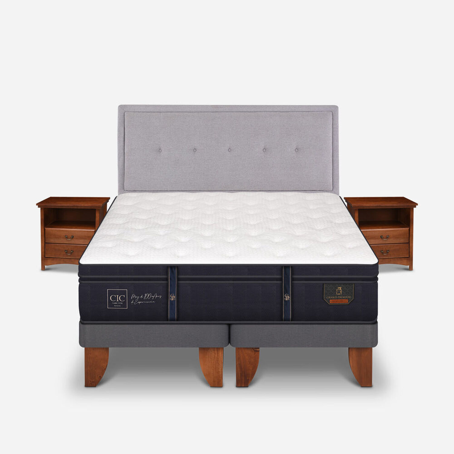 Cama Europea King Grand Premium + Set Ganges