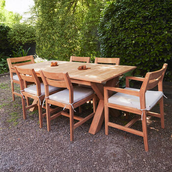 Juego de Comedor para Terraza Teka 4 Sillas 2 Sitiales Aruba