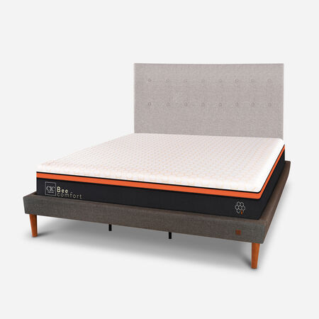Cama Europea Curve King Bee Comfort + Respaldo Tigris
