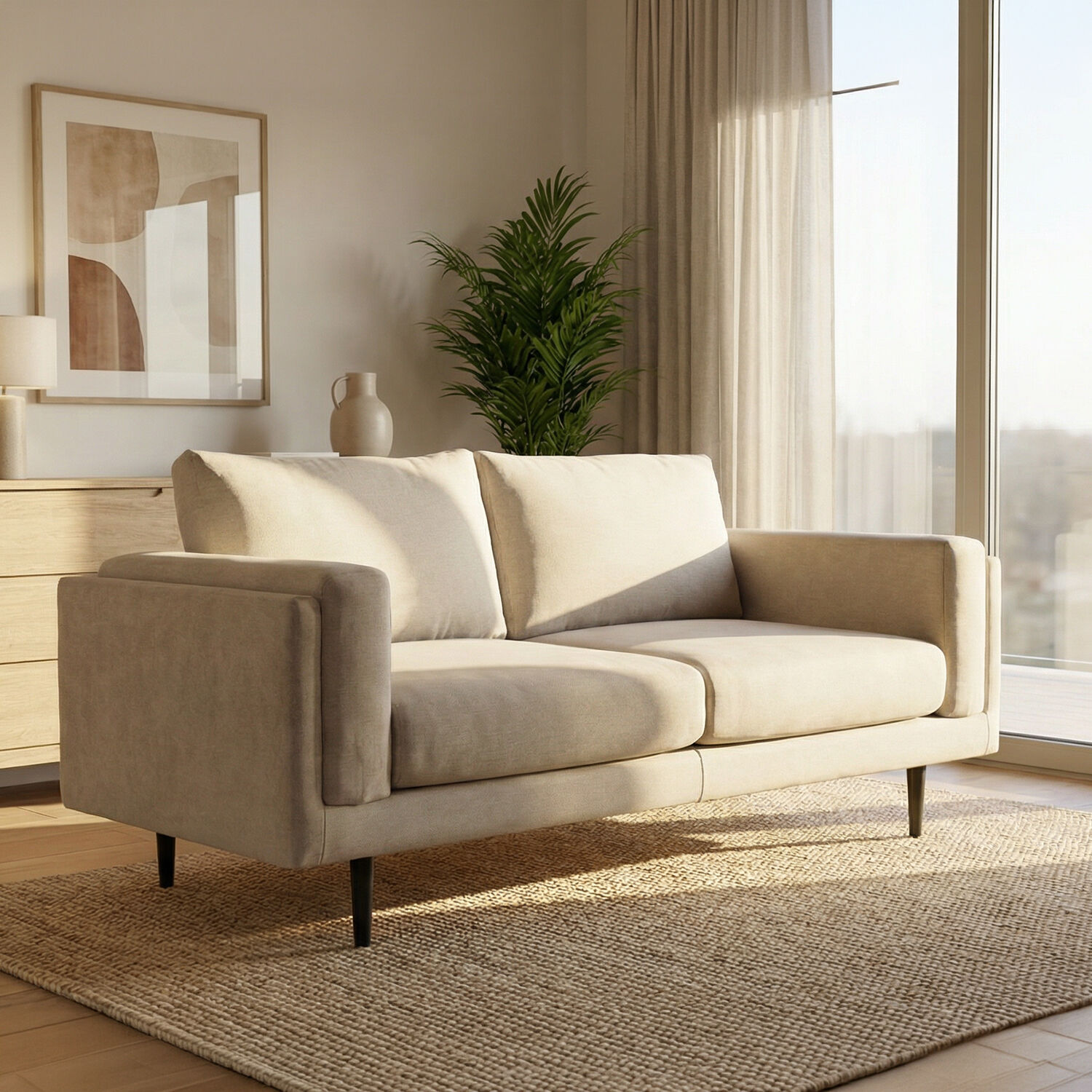 Sof&aacute; 2 Cuerpos Beige Maria