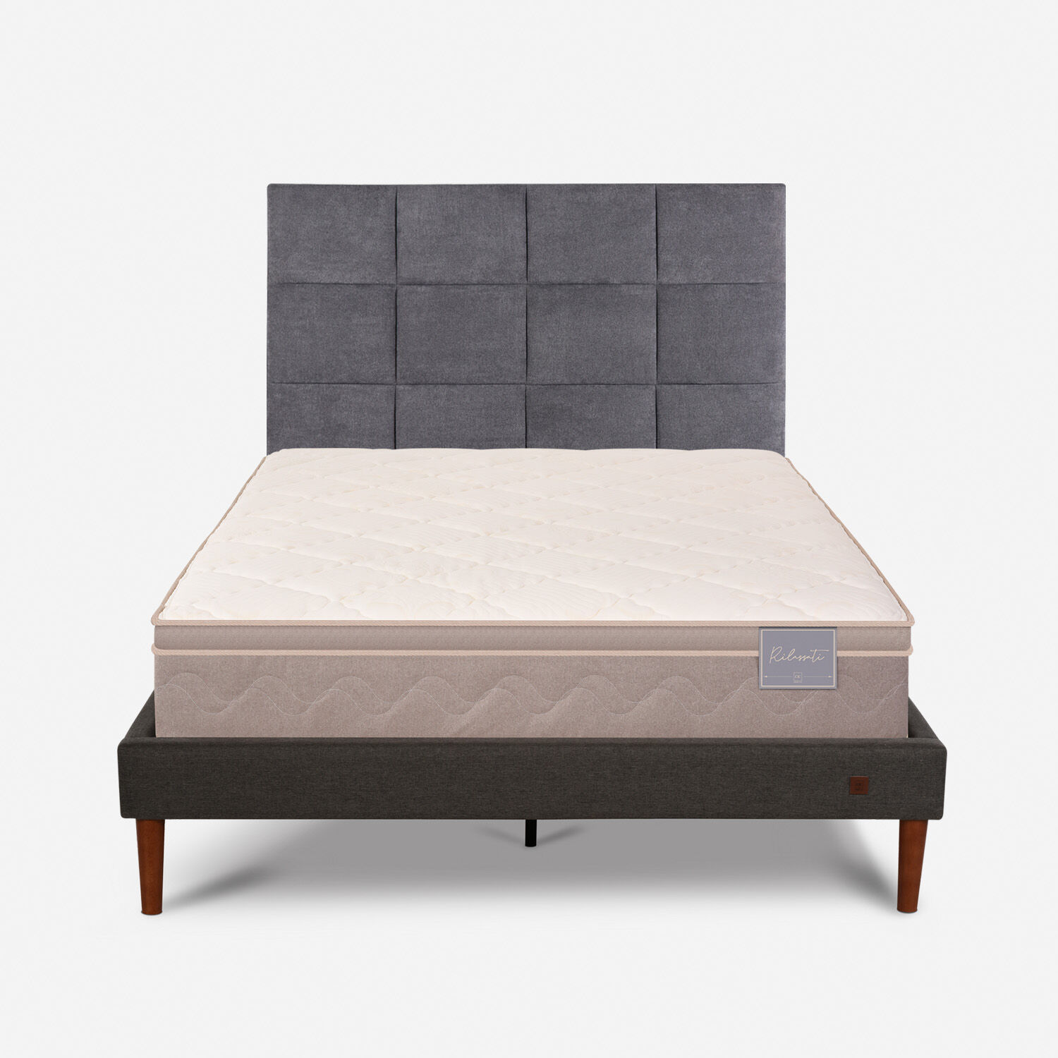 Cama Europea Curve 2 Plazas Rilassati + Respaldo T&aacute;mesis