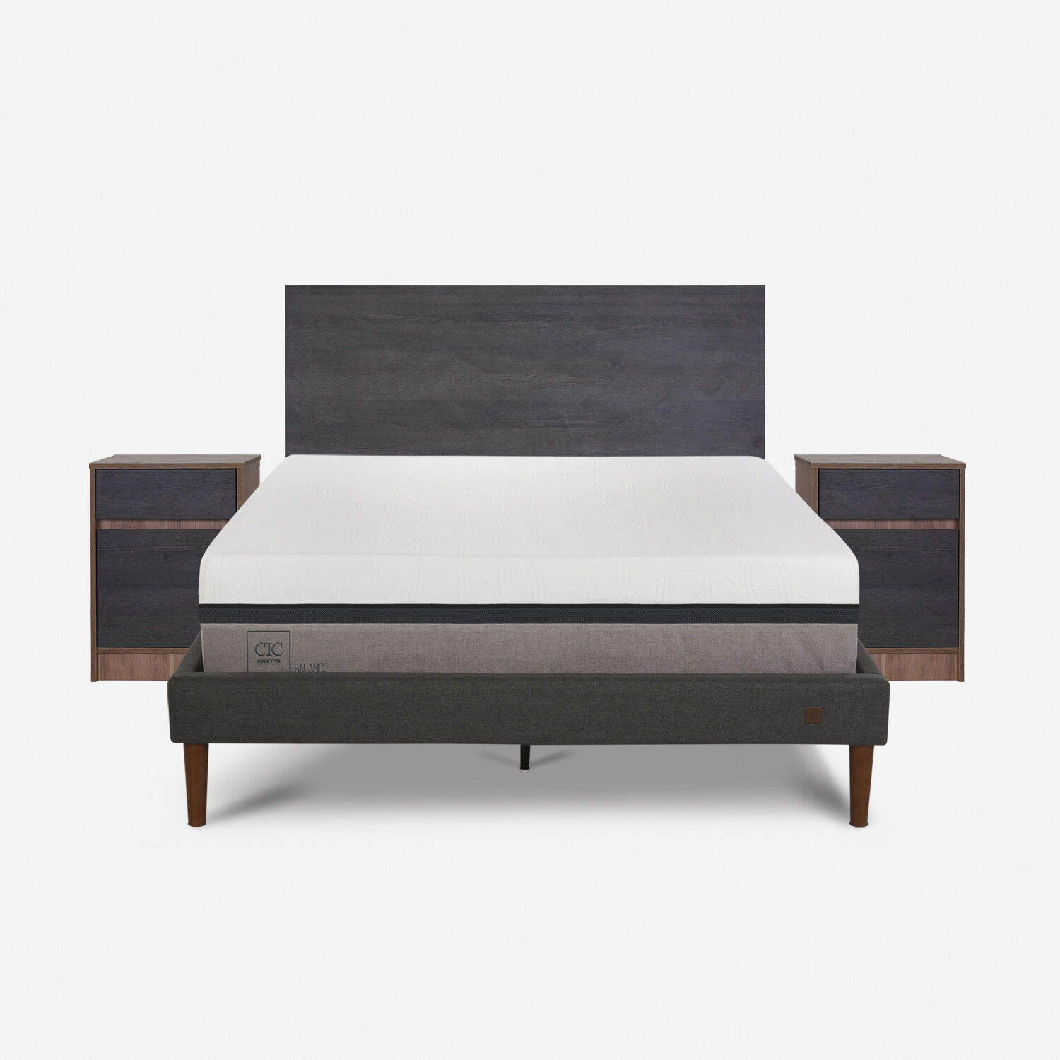 Cama Europea Curve 2 Plazas Balance + Set Espresso