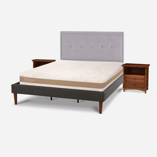Cama Europea Curve King Rilassati Smart + Set Ganges