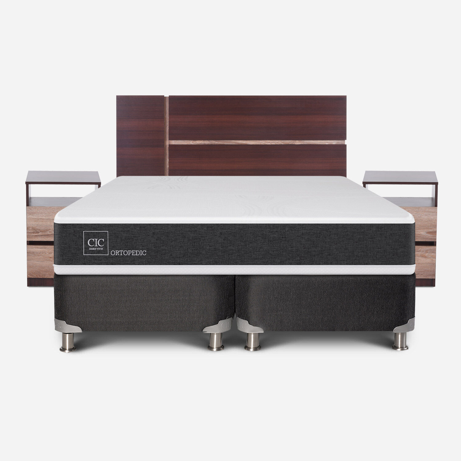 Box Spring King Ortopedic 5 Zonas + Set Enio