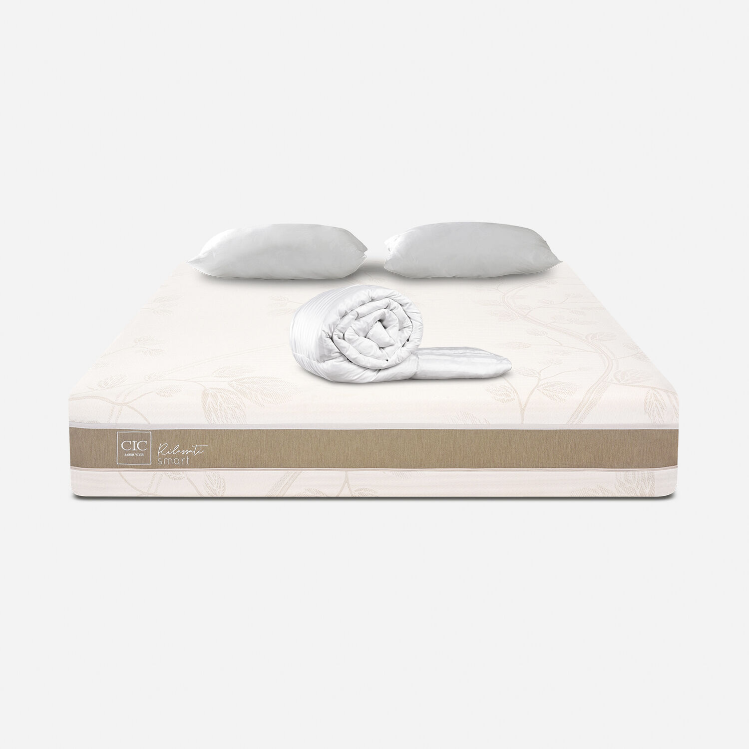 Colchón 2 Plazas Rilassati Smart 150x200 + Almohadas Viscoelásticas + Plumón