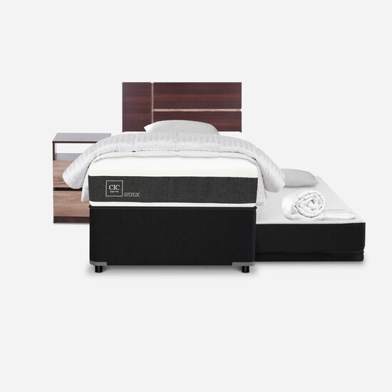 Cama Nido Diván Ortopedic + Set Enio + Almohadas + Plumón