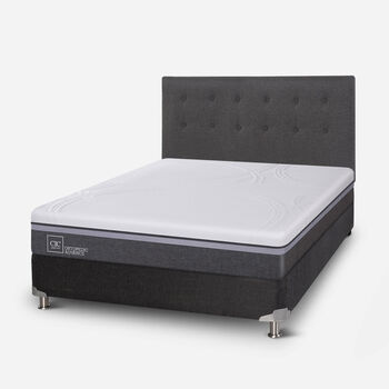 Box Spring 2 Plazas Ortopedic Advance Base Normal 5 Zonas + Respaldo Éufrates