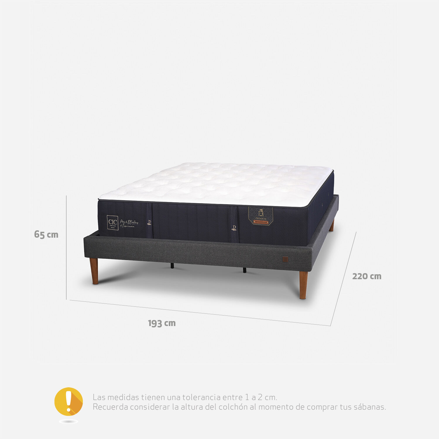 Cama Europea Curve King Premium