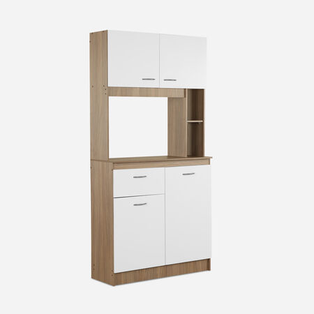Mueble de Cocina Standford 4 Puertas 1 Caj&oacute;n Nogal-Blanco In&eacute;s