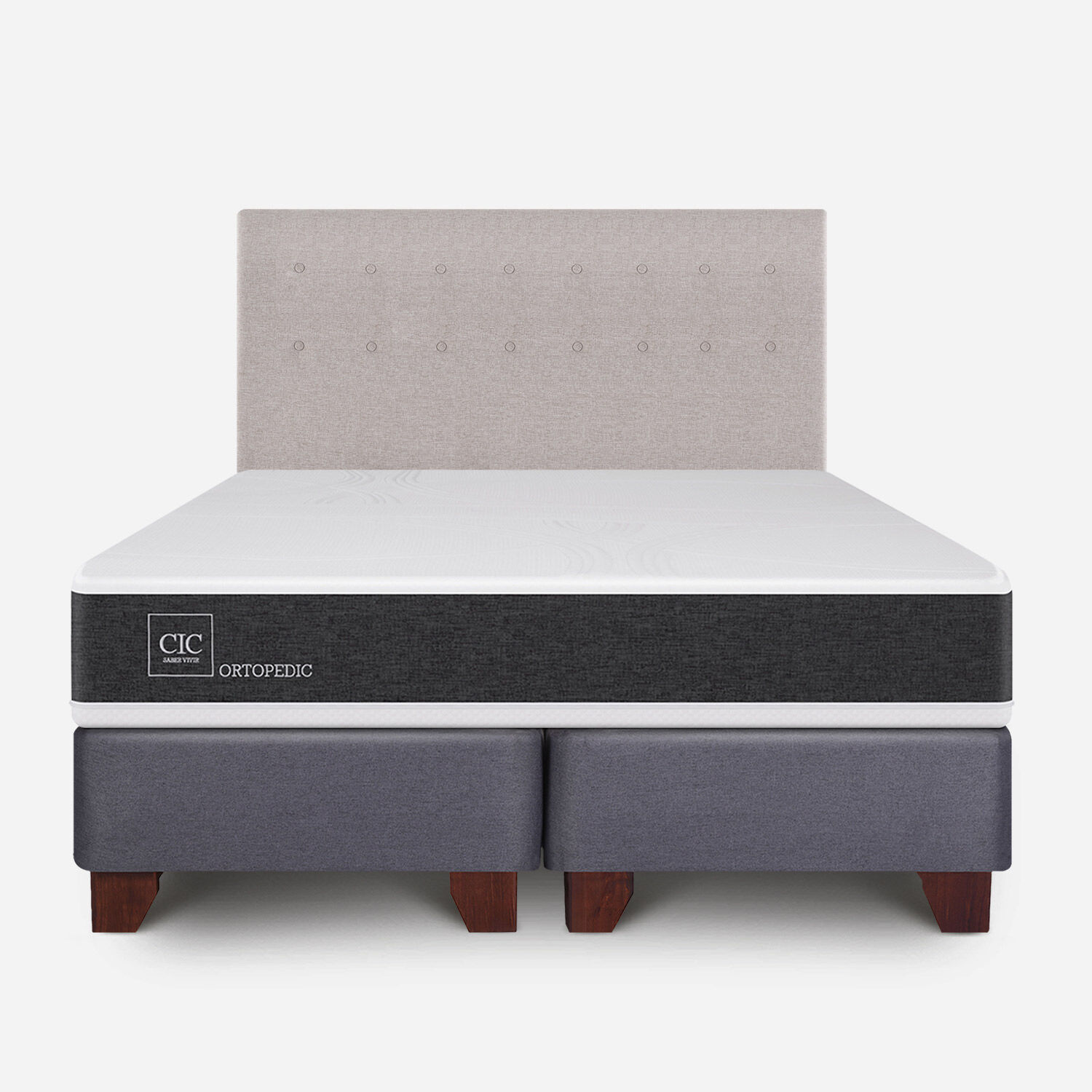 Box Spring King Ortopedic + Respaldo Tigris
