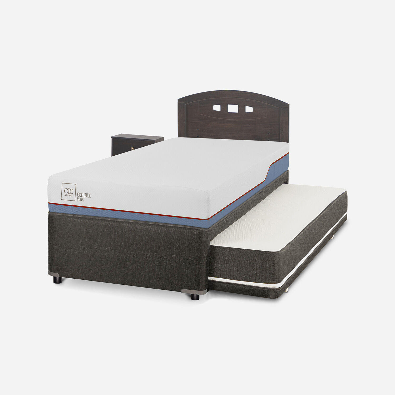 Cama Nido Diván Excellence Plus Set Gales Gris