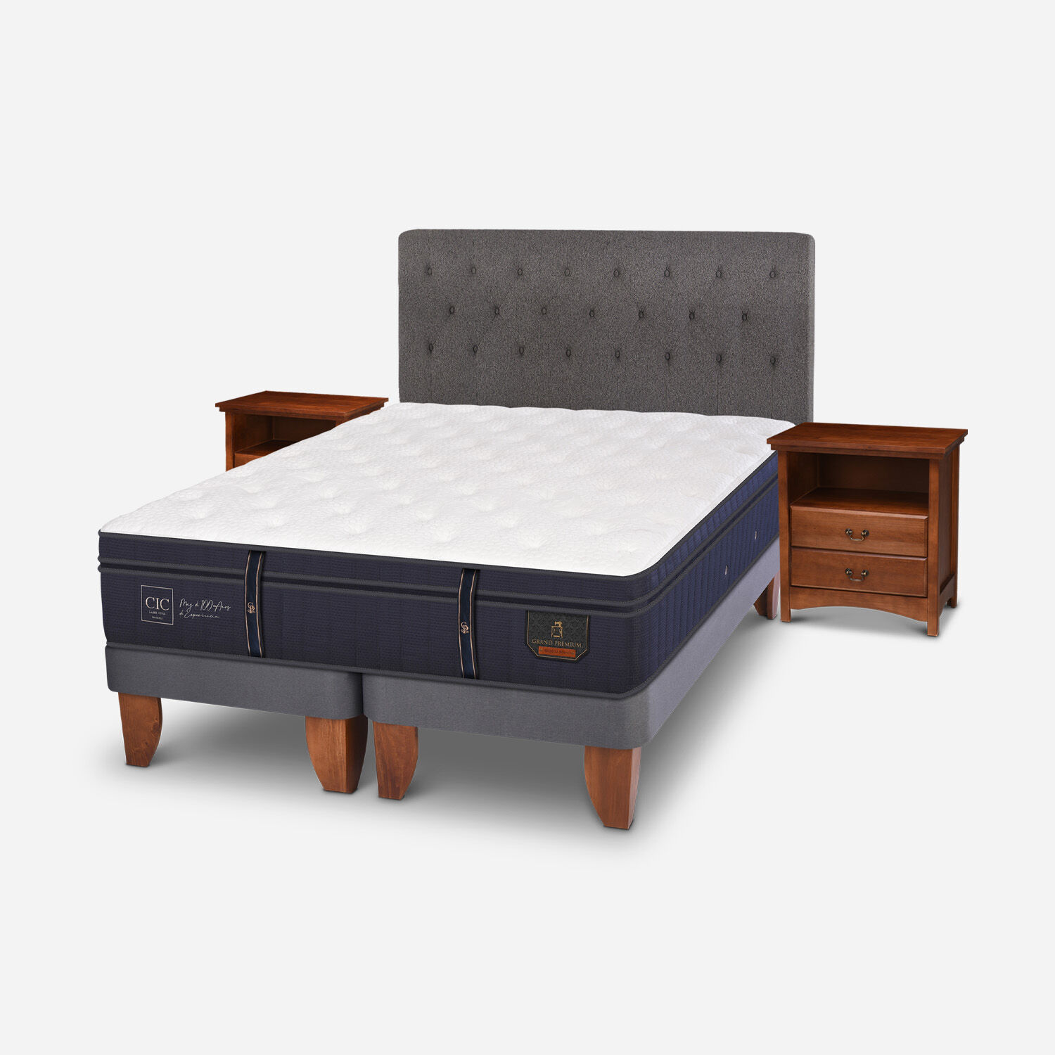 Cama Europea King Grand Premium + Set Kavery