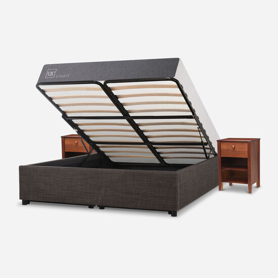 Cama Space Box 2 Plazas Smart + Velador New Torino 
