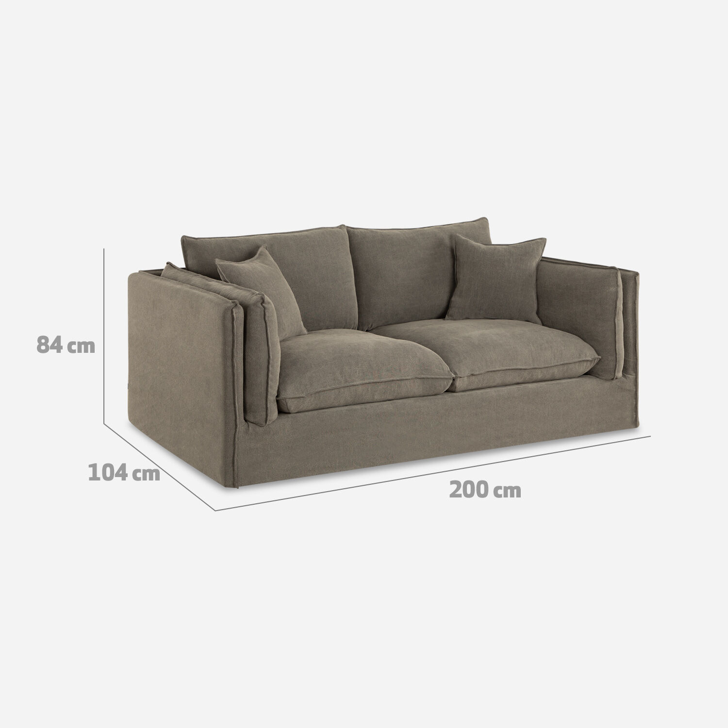 Sof&aacute; 3 Cuerpos Bergen Gris