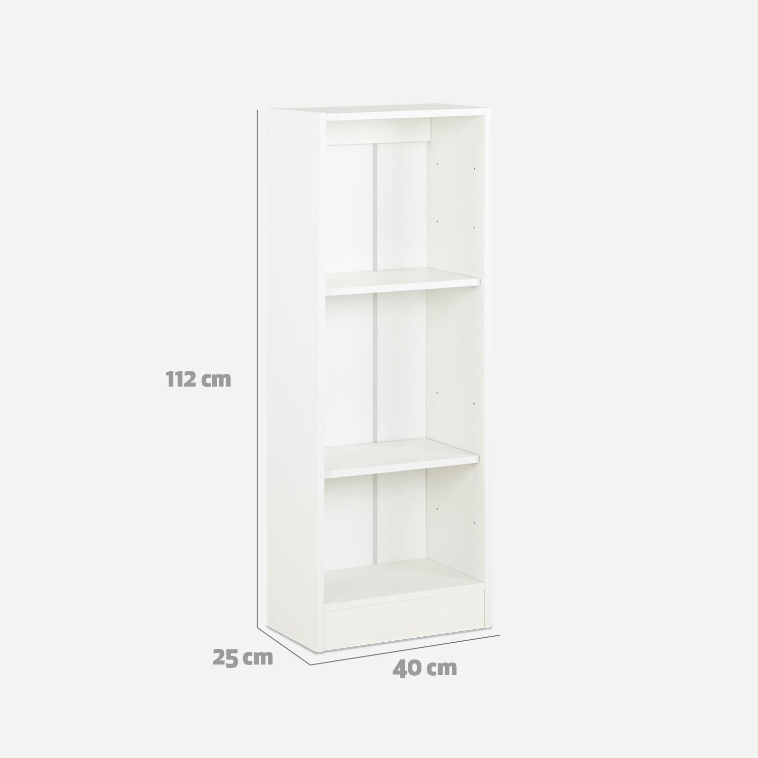 Librero 2 Repisas Moscú Blanco 40x112