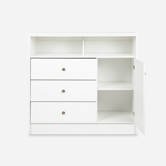 Cómoda 3 Cajones 1 Puerta Kids Blanco
