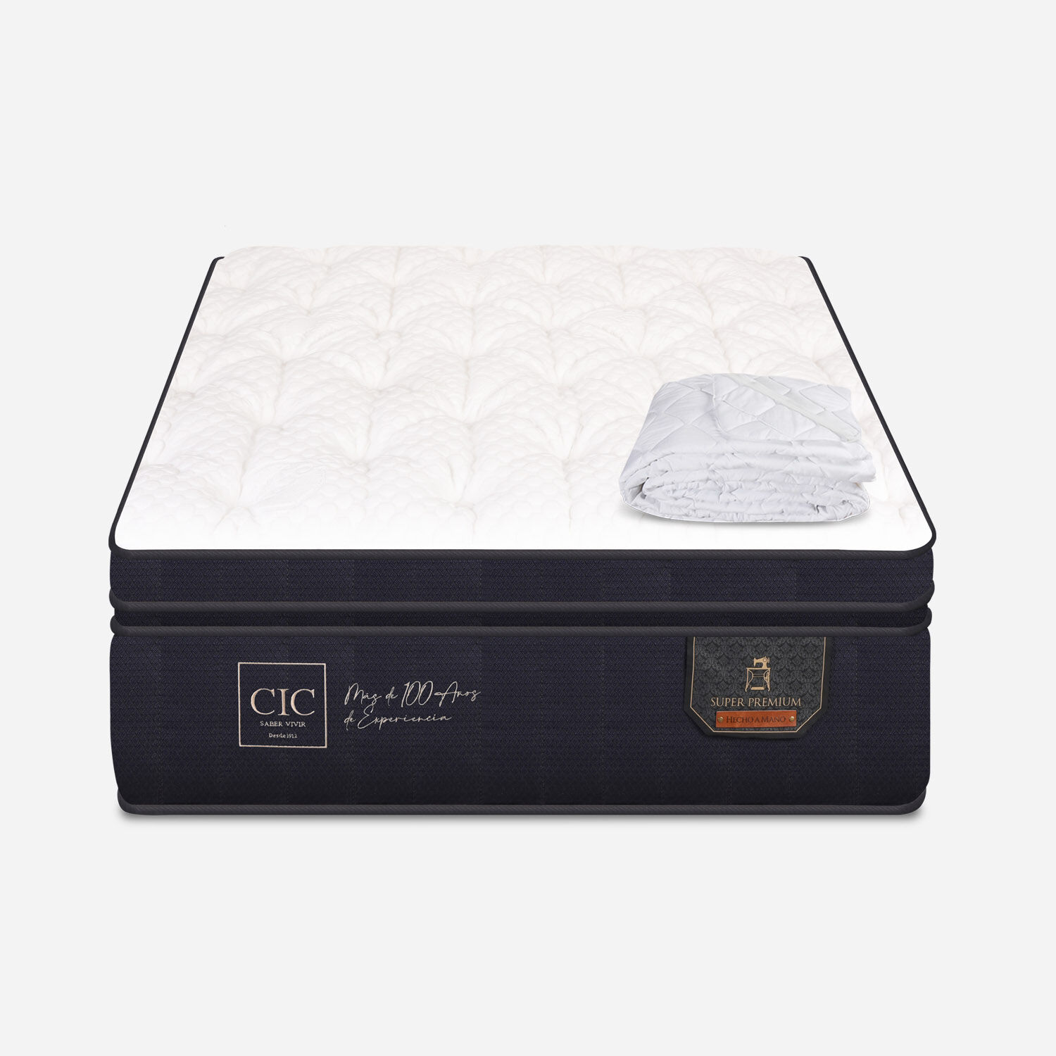 Colch&oacute;n 1 Plaza Super Premium 90x190 + Cubrecolch&oacute;n