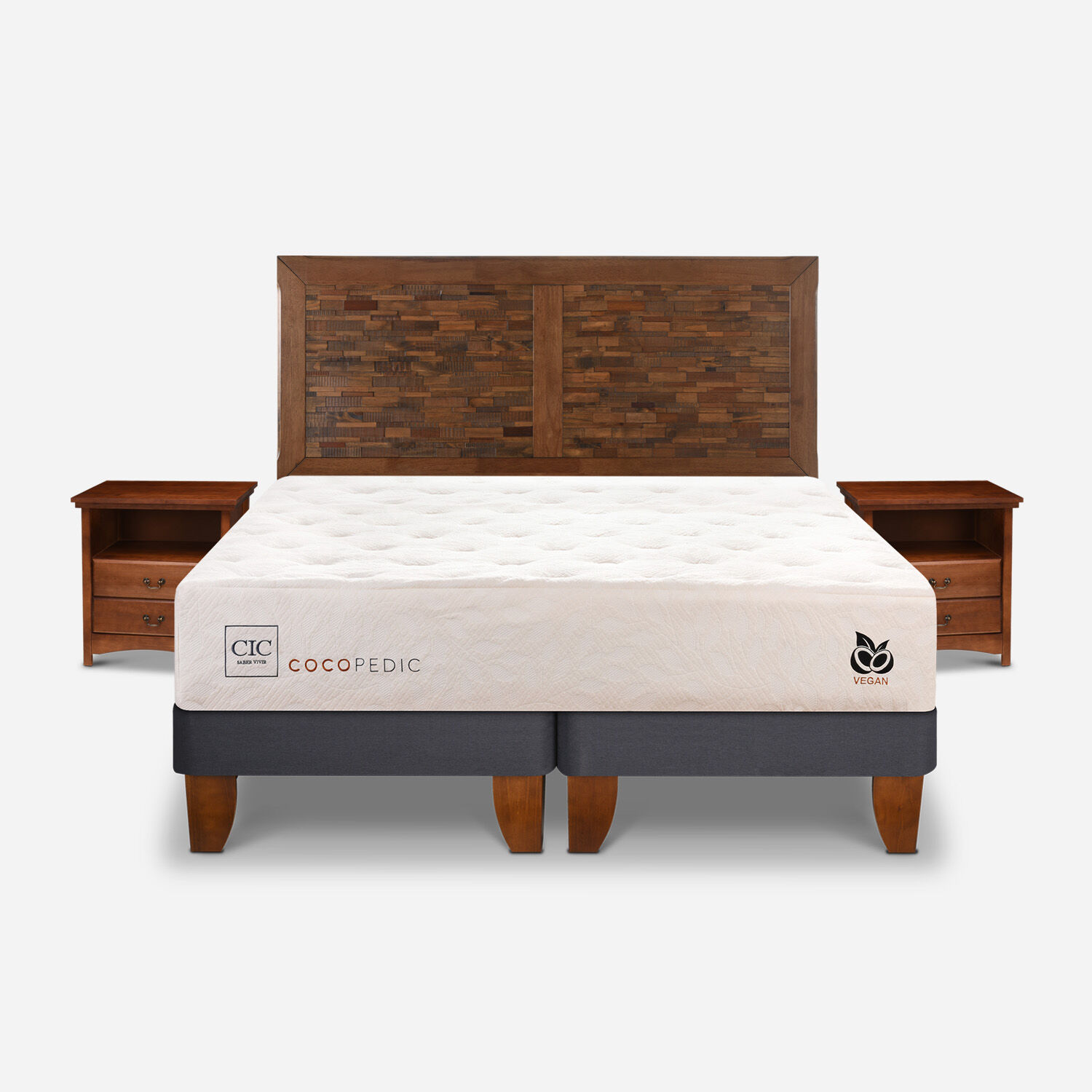 Cama Europea King Cocopedic + Set Antique