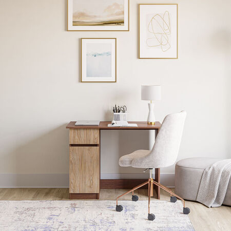 Escritorio 1 Puerta 1 Caj&oacute;n New OlmoAlpino Nogal Amaz&oacute;nico