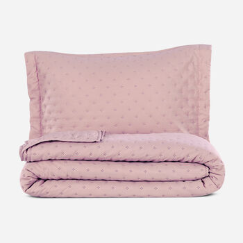 Quilt 2 Plazas Microfibra Rosa