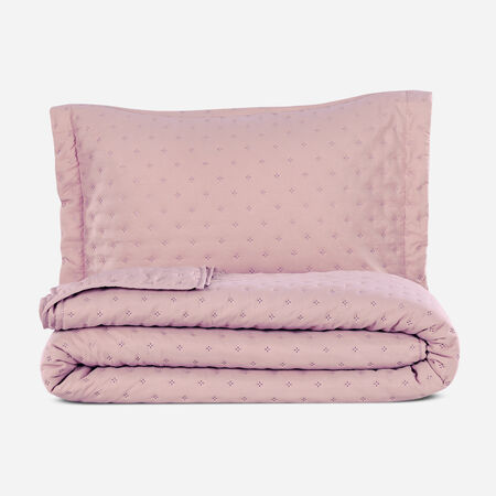 Quilt 2 Plazas Microfibra Rosa