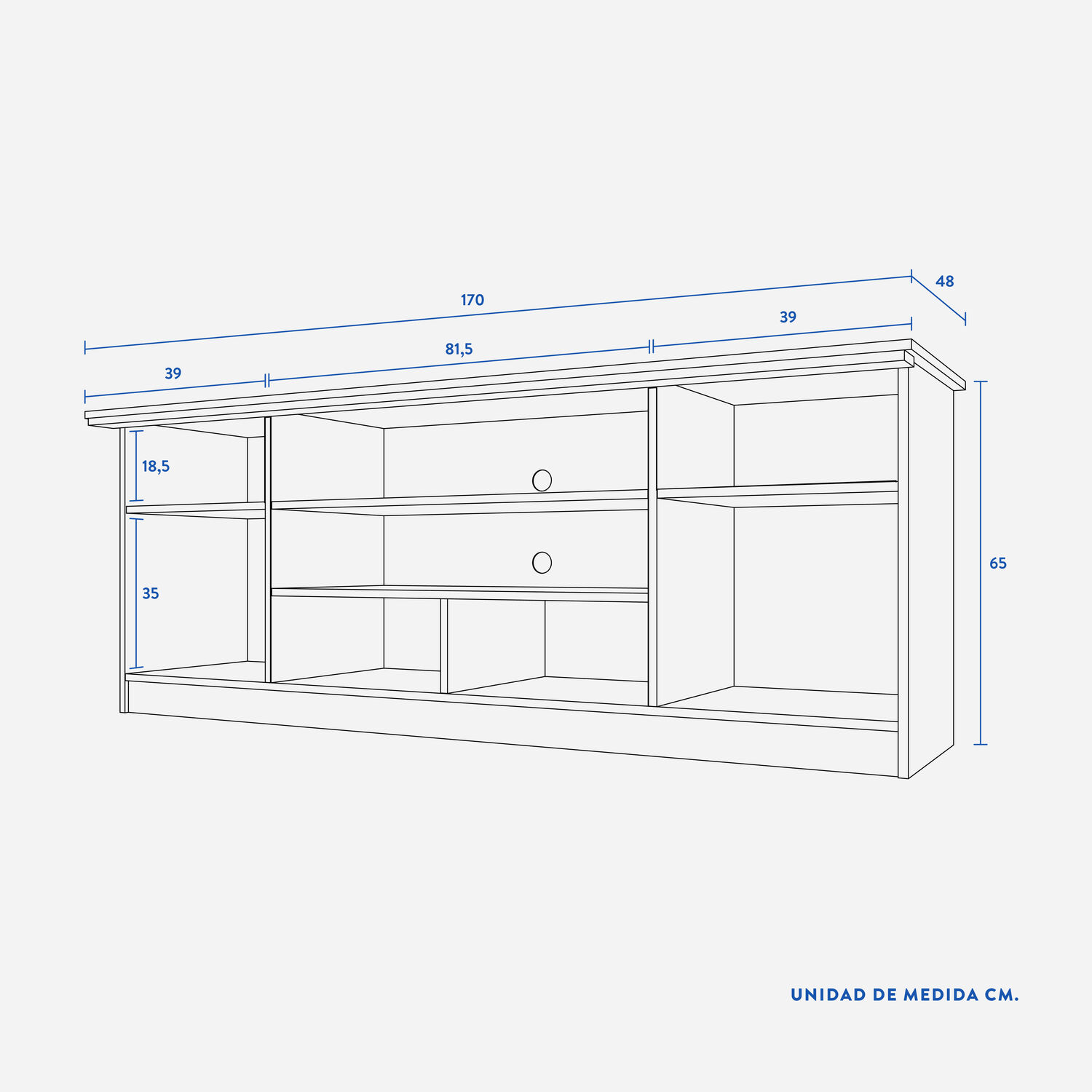 Rack Tv 75" Clásico Walnut