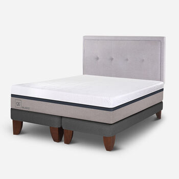 Cama Europea King Balance + Respaldo Ganges