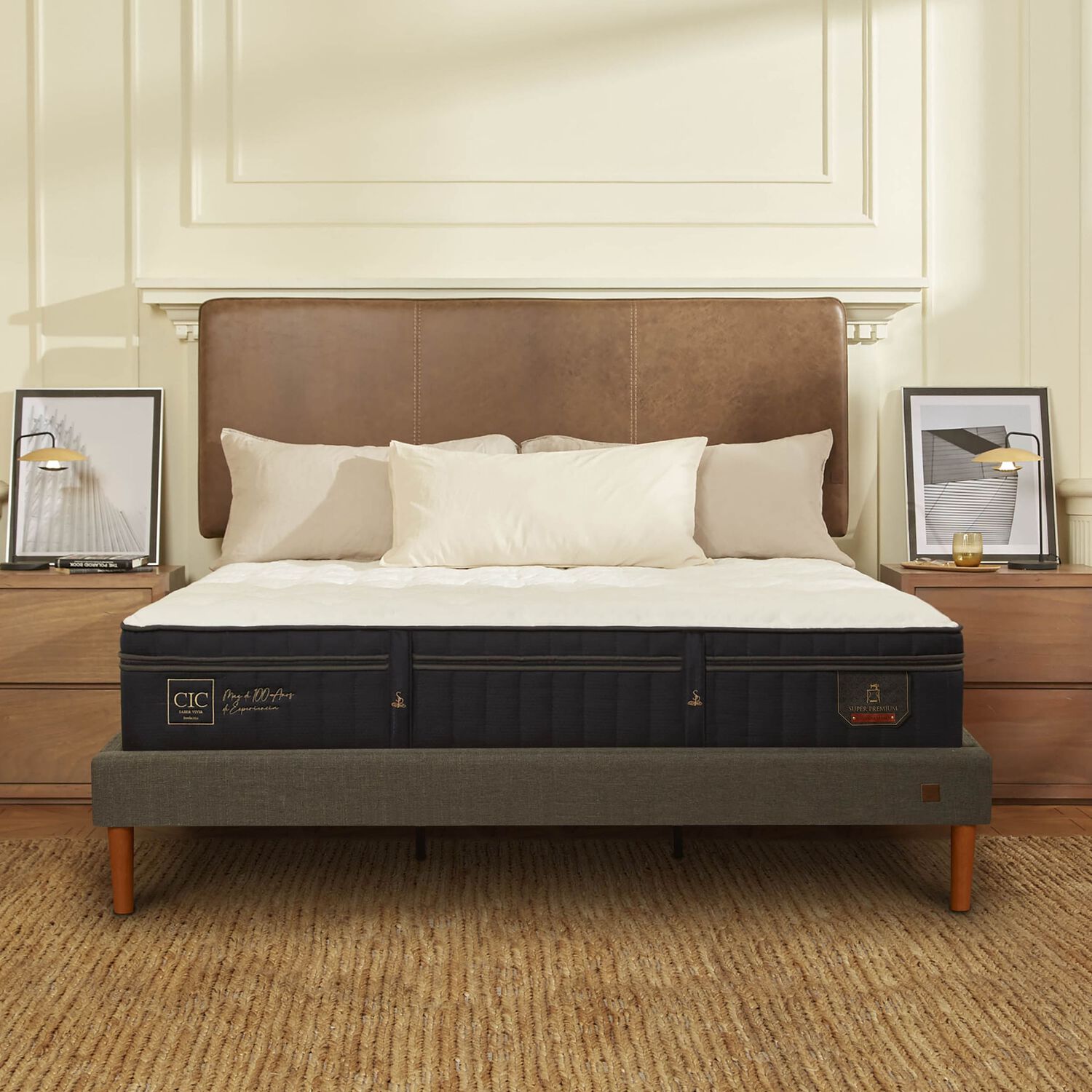 Cama Europea Curve King Super Premium