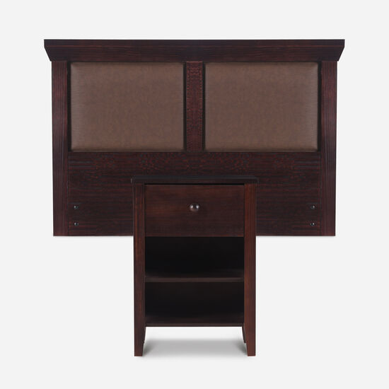 Respaldo Single + Velador Torino Choc