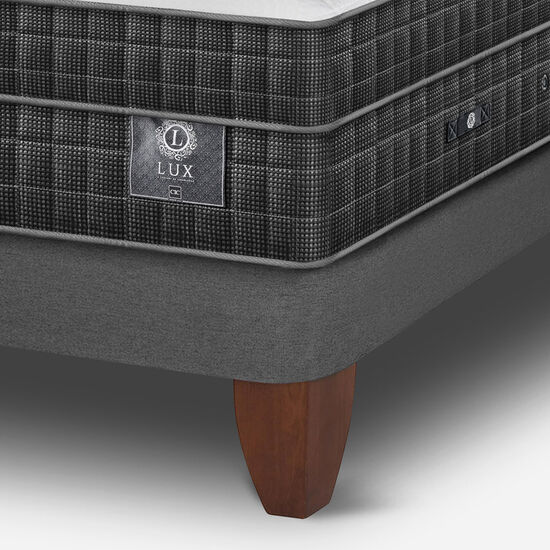 Cama Europea 2 Plazas Lux Base Dividida + Set Monterrey