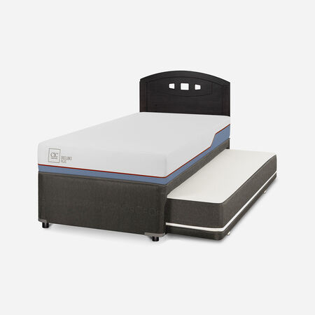 Cama Nido Diván Excellence Plus + Respaldo Gales Negro
