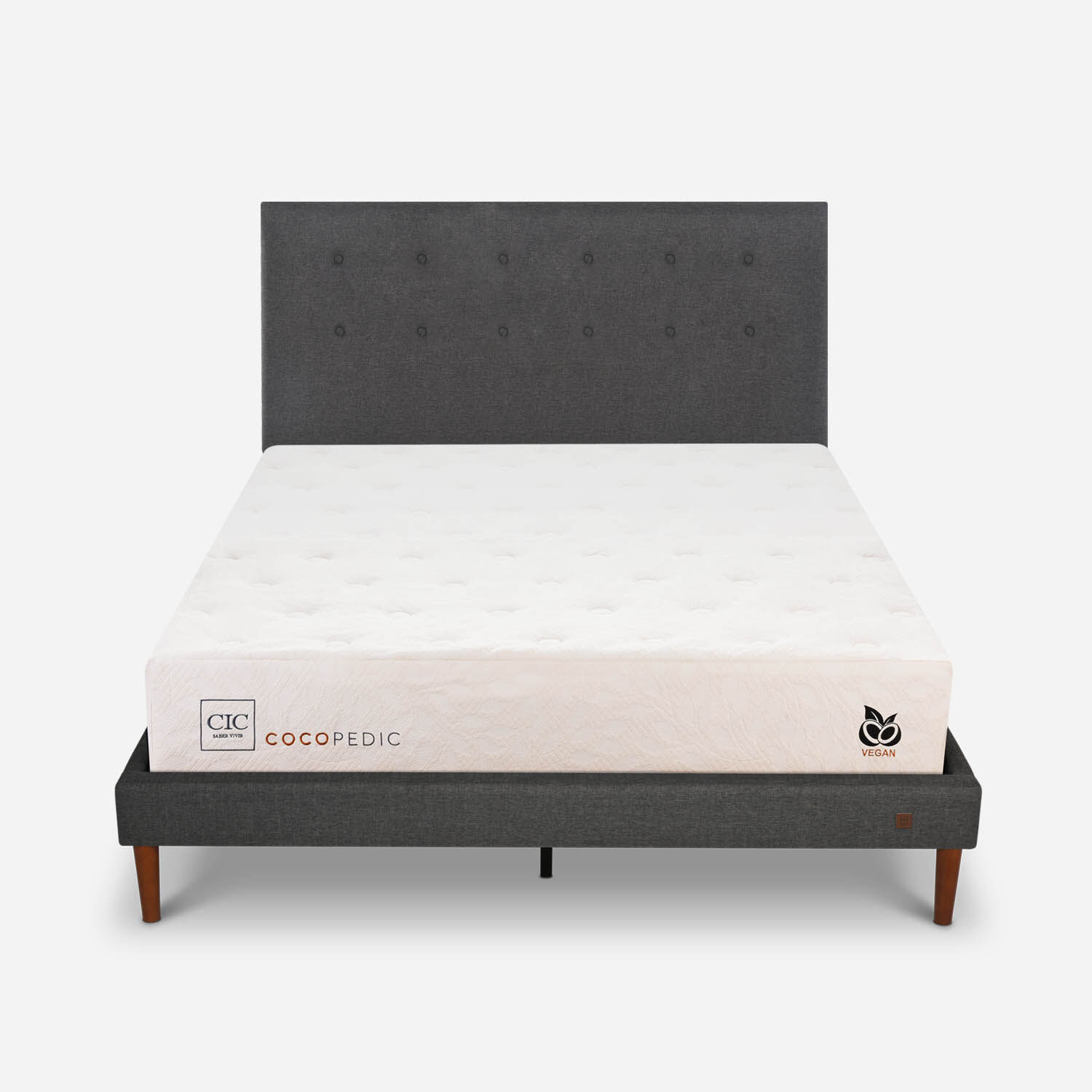 Cama Europea Curve 2 Plazas Cocopedic + Respaldo &Eacute;ufrates