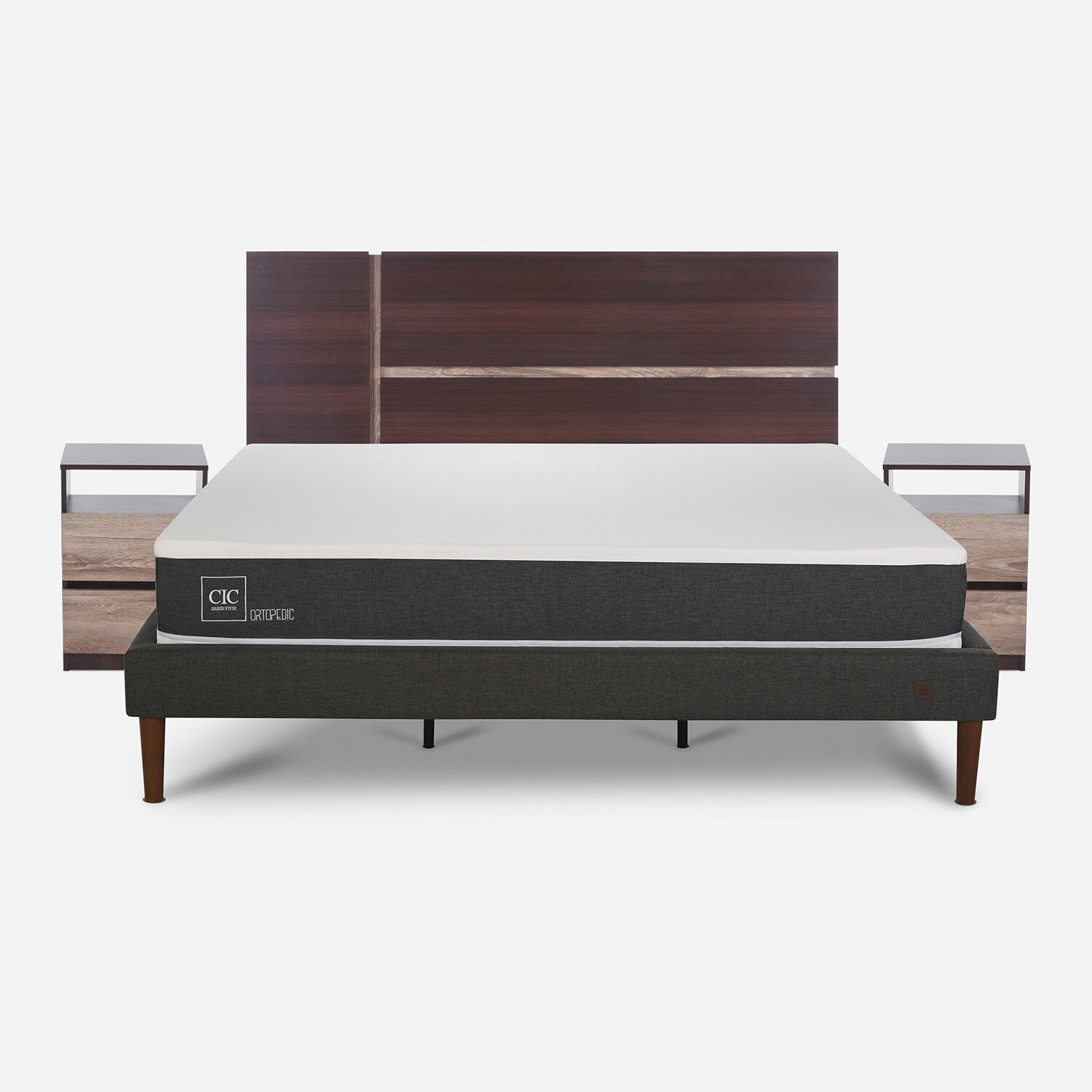 Cama Europea Curve King Ortopedic + Set Enio