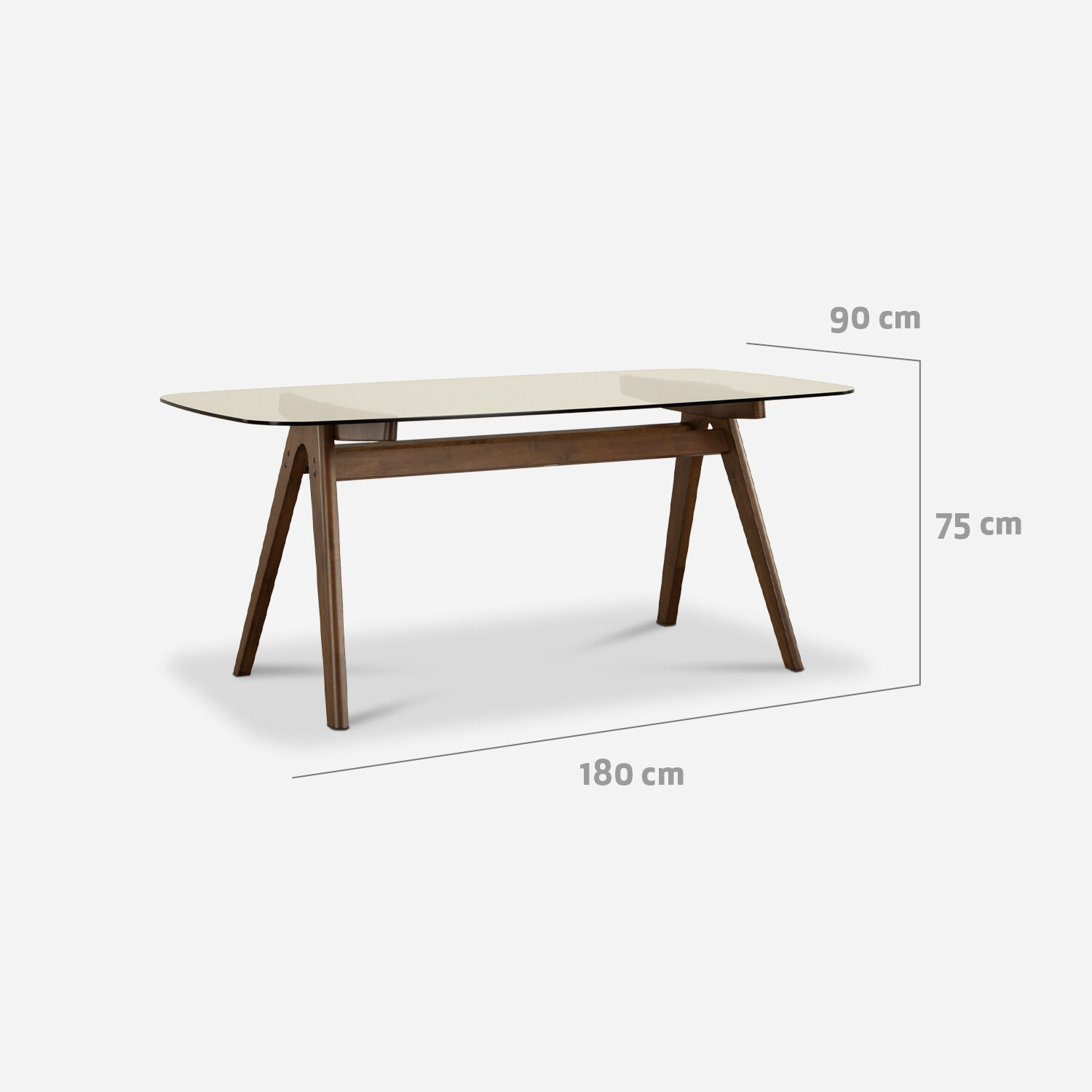 Comedor de Vidrio 6 Sillas Denver 180 Cm