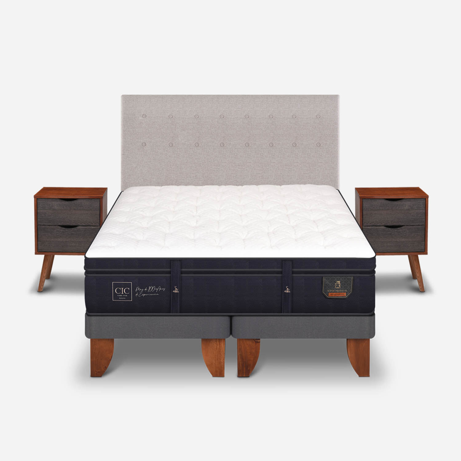 Cama Europea King Super Premium + Set Tigris
